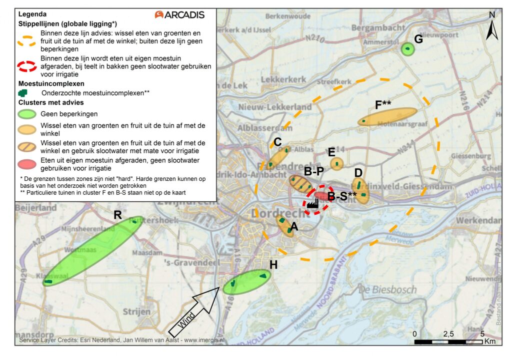 Kaart moestuinonderzoek PFAS